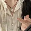 Nuevo Collar de Bambú Estilo Chino para Mujer, Diseño de Alta Gama, Collar de Pareja Estilo Nacional Nicho, Nuevo Collar de Moda para Hombre 2025