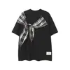 Camiseta Masculina de Verão Estilo Coreano Solta Manga Curta Cor Sólida Top Jovem Boca Branca Amor Insônia Yang Senso de Design Preto