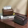 Nova Caixa de Lenços Estilo Chinês Estilo Retrô Imitação de Madeira para Sala de Estar Doméstica Caixa de Lenços para Desktop Enfeites Criativos Caixa de Guardanapos