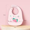 Babador de Silicone para Bebê Comer Impermeável Super Macio Babador Grande para Saliva Infantil Sem Lavagem Fácil de Limpar