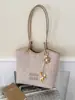 Bolsa Tote de Ombro Simples e Estilosa para Sobrancelha, Atacado Transfronteiriço de Moda, Grande Capacidade, Cor Sólida, Versátil para Trabalho e Deslocamento, para Mulheres