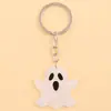 Llavero de Dibujos Animados Serie de Halloween Europea y Americana Color Contrastante Araña Fantasma Murciélago Acrílico Colgante Personalizado Joyería