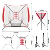 Red de Béisbol Portátil 7*7 Red de Práctica de Béisbol Red de Bateo de Béisbol Sóftbol Set de Redes de Entrenamiento de Béisbol para Exteriores Interiores