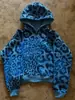 Sudadera con capucha de manga larga y estampado de leopardo personalizado estilo Y2K nuevo europeo y americano, pantalones deportivos casuales cómodos y modernos