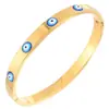 Artículo Popular Transfronterizo: Pulsera Ojo Azul para Parejas, Diseño Sencillo Original, Pulsera de Acero de Titanio que No se Desvanece, Joyería al por Mayor