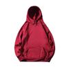 Moletom com Capuz Básico Europeu e Americano, Corte Solto, Forrado com Fleece, Cor Sólida, Marca Tendência para Exportação, Personalizável com Estampa e Logo