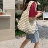 2522 Stylisch Clouds Bubble Flower Shoulder Bag Novas Vesículas Bolsa Simples para Estudantes Femininas Bolsa de Lona