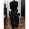 2026 Nueva Camiseta de Manga Larga Acanalada con Cuello Henley Estilo Primavera y Otoño para Hombre Color Sólido Cuello Alto Media Apertura Botón Simple Holgada