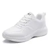 Zapatos deportivos de cuero impermeables para mujer, perfectos para la primavera, cómodos para estar de pie durante mucho tiempo, con suela suave, diseño totalmente negro, adecuados para el trabajo y antideslizantes, ideales como zapatos de cocina para madres