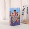 Bolsa de papel Kraft de bolsillo plano para embalaje de alimentos, dulces, regalo transfronterizo, bolsa de regalo con diseño de cachorro de dibujos animados del equipo Wang Wang