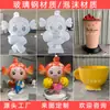 Esculturas grandes de espuma de dibujos animados personalizadas, mascotas de personajes de PI, esculturas de figuras 3D para exteriores, fabricante personalizado
