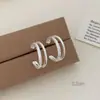 Pendientes de Aro Grandes Exagerados de Plata Metálica Estilo Francés Clásico para Mujer, Lujo Ligero con un Toque de Alta Gama, Elegantes Pendientes de Aro Circulares