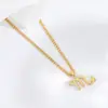 Colgante de 12 constelaciones, acero inoxidable, oro de 18 quilates, joyería de moda, collar sencillo, accesorios europeos y americanos, cadena para clavícula