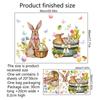 DJ045 conejo de dibujos animados huevo pegatina estática de doble cara decoración visual para el hogar pegatina de pared Pascua pegatina para cristal