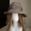 Sombrero de Cubo Plegable Estilo Yamamoto con Pliegues Relajados para Protección Solar para Mujer, Sombrero Ligero y Transpirable de Verano que Hace que la Cara Parezca Más Pequeña