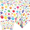 Zb284 Mantel de Patas de Perro Hueso Colorido 130*220cm Mantel Desechable para Fiesta de Cumpleaños Mantel de Mesa para Fiesta Pe