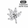 Brincos Europeus e Americanos G23 Liga de Titânio Studs Flor Rosca Interna Labret Personalizados Modernos Studs de Hélice Cabeças de Studs Implantáveis