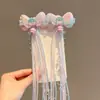 Par de Grampos Acessórios Super Fada Hanfu Grampos Antigos para Cabelo Infantis Acessórios de Cabelo com Borla de Bebê Princesa Grampo de Cabelo Estilo Chinês para Menininha