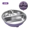 Nuevo Plato Profundo para Alimentación de Bebés de Acero Inoxidable con Característica Antiescaldado y Base de Silicona Antideslizante para Prevenir Volcamientos, Procesado de Fábrica y Personalizado