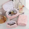 Bolsa Cruzada Neceser Cosmético para Mujer Gran Capacidad Acolchada Estampada Dibujos Animados Bolsa de Cosméticos Viaje al Aire Libre Neceser de Artículos de Tocador