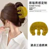 Presilha de cabelo flor de acetato simples e elegante para mulheres, novo modelo 2026, presilha para a parte de trás da cabeça, grampo para meio rabo de cavalo, presilha de tubarão