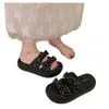 Sandalias de plataforma de verano para mujer con un toque de alta gama, adecuadas para usar con faldas, nuevo modelo 2026 sandalias con lazo, chanclas de una sola tira