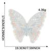 Bonitas pegatinas de tela con cuentas de encaje de mariposa de malla de dibujos animados, accesorios de bricolaje para cuentas de mano, broche, horquilla, pegatinas bordadas