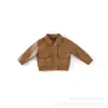 Fábrica de origen, venta al por mayor de chaquetas y abrigos de cuero para primavera y otoño, nuevos 2026, color liso, cuello de solapa, chaquetas de cuero estilo coreano para niñas