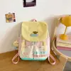 Mochila de Estilo Bosque Nueva de Moda Alta Apariencia Color Fresco y Dulce Bloque de Color Dopamina para Estudiantes de Secundaria y Preparatoria Mochila Ligera