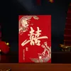 Envelope de Presente de Casamento para Troca de Nome, Presente de Retorno de Casamento de Mil Yuan, Pequeno Envelope Vermelho com o Caractere "Felicidade Dupla" para Bloquear a Porta, Mini Pacote Vermelho Criativo
