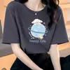 Camiseta de Manga Corta de Algodón Puro para Mujer 2025 Nuevo Diseño Casual Holgada de Media Manga Camiseta Básica