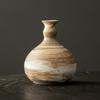 Jarrón de Cerámica Hecho a Mano Estilo Japonés Arreglo Floral Cerámica Estilo Zen Decoraciones para Estantería Mesa de Té Adornos Hidropónicos Artesanías para el Hogar