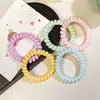 Estilo coreano cor simples anel de cabelo tipo fio de telefone para cabelo de meninas não machuca o cabelo elástico de cabelo corda de cabelo com temperamento acessórios de cabelo corda de cabelo