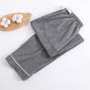 Pijama de Maternidad Primavera y Verano Algodón Puro Rayado Confinamiento Maternidad Pantalones Soporte para Vientre Ajustables Talla Grande para Mujer Cintura Alta Ropa Exterior