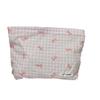 Bolsa de Cosméticos Estampada de Aparência Sofisticada, Bolsa Clutch Feminina Xadrez Doce e Fresca, Bolsa Portátil de Grande Capacidade para Armazenamento de Produtos de Higiene Pessoal