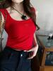 Camisola para Mujer con Tirantes Anchos, Nuevo Estilo 2026, Corte Ajustado, Cubre los Costados del Pecho, Top sin Mangas para Usar como Prenda Exterior