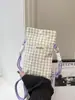 Bolsa Transfronteriza para Teléfono Móvil Verano Cuadros Bolso Pequeño para Niñas 2026 Nuevo de Moda Vertical Lona Cruzado Pequeño