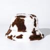 Nuevo estilo coreano otoño e invierno engrosado cálido patrón de leche felpa sombrero de pescador moda femenina todo-partido diario sombrero cubeta