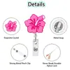 Porta Credencial Retráctil Flor de Hibisco Colorida Brillante Portafoto de Identificación Médica Carrete de Insignia Acrílico de Fácil Extracción Portanombre para Trabajo