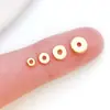 Contas de Abacus para Pneus Banhadas a Cobre Ouro Real 18K Contas com Furo Passante Contas Espaçadoras Acessórios para Joias DIY Pulseira Colar