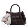 Bolsa Saco Estilo Novo Simples Retrô, Bolsa Casual da Moda, Pequena Bolsa de Ombro Transversal Texturizada Feminina Primavera 2026