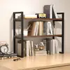 Estante Simples para Mesa, Rack de Armazenamento para Mesa, Mesa de Escritório, Estante Multicamadas para Casa e Estudante, Estante de Livros