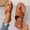Sapatos femininos de verão 2024, tamanho grande, estilo casual, sandálias e chinelos femininos, comércio exterior