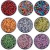 Cuentas redondas de acrílico de color AB, perlas de imitación ABS, cuentas sueltas, accesorios de joyería hechos a mano para hacer pendientes y pulseras.