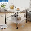 Carrito de Mesa de Centro Móvil, Mini Mesa para Sofá de Sala de Estar, Mesa con Ruedas y Estante de Almacenamiento para el Hogar, Carrito de Comedor Nórdico