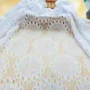 Tela de Cortina Blanca con Adorno de Encaje de Malla Fondo para Fotografía de Bodas Falda para Mesa de Comedor Tela para Ropa