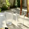 Copo de Vidro com Tampa Flip-Top de Alto Valor para Nicho, Copo Doméstico de Grande Capacidade, Transparente, para Bebidas Frias, Copo de Café com Borda Enrolada