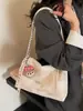 Nova Bolsa de Ombro Corrente Casual de Nicho Coreana, Bolsa Feminina de Grande Capacidade, Bolsa Simples de Alta Qualidade para o Dia a Dia, de Ombro