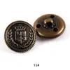 Traje Vintage Británico Botón Dorado Uniforme Bronce León Doble Ancla Metálica Abrigo de Lana Botón Uniforme Escolar