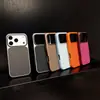 Funda de Teléfono Ultra Fina con Textura de Cuero Compatible con iPhone 18 Pro Max Apple 17P Tacto Suave Gama Alta 16 Dura 15 Pro Protección